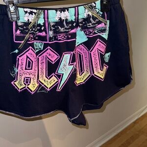 AC/DC Black and Pink Athletic Shorts, EUC, size XXL